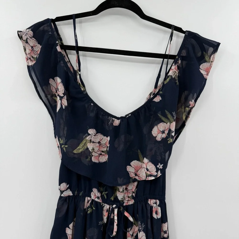 Abercrombie &‎ Fitch Maxi Dress Womens Blue Floral Flowy Romantic Cottagecore SM